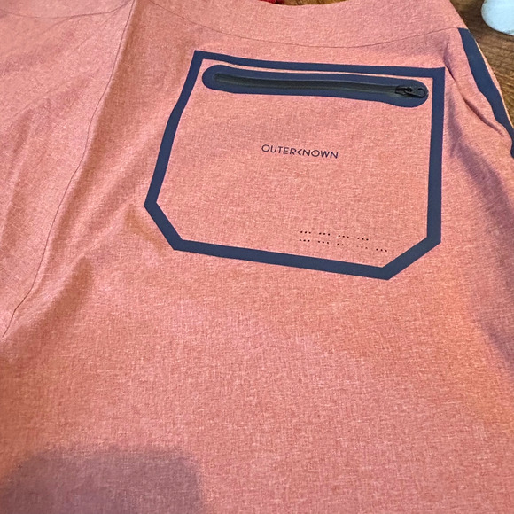 Outerknown Apex Swim Trunks Kelly Slater Mens 36 Red Salmon Performance Surfer - Picture 10 of 10